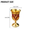 Luxurious Sense Goblet Renaissance Chalice Communion Cup European Retro Metal Wine Cups Medieval Gold Wine Glass Party Supplies