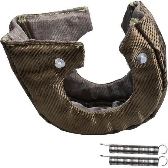 T4 T6 Titanium Turbo Blanket Turbocharger Heat Shield With Fastener Springs