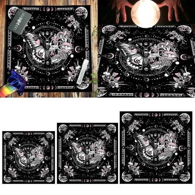 Štvorcová flanelová tarotová oltárna látka podložka na stolovú hru astrologická podložka pre orákulov stolový obrus podložka na karty veštecký obrus