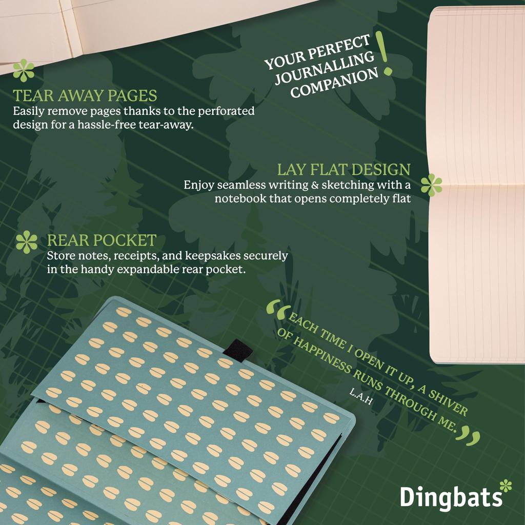 A5 Dotted Journal Notebook Softcover PU Leather Ideal for and Business with Elastic Pen and Bookmark Dingbats - - - Work, Travel, - Pocket, Closure,