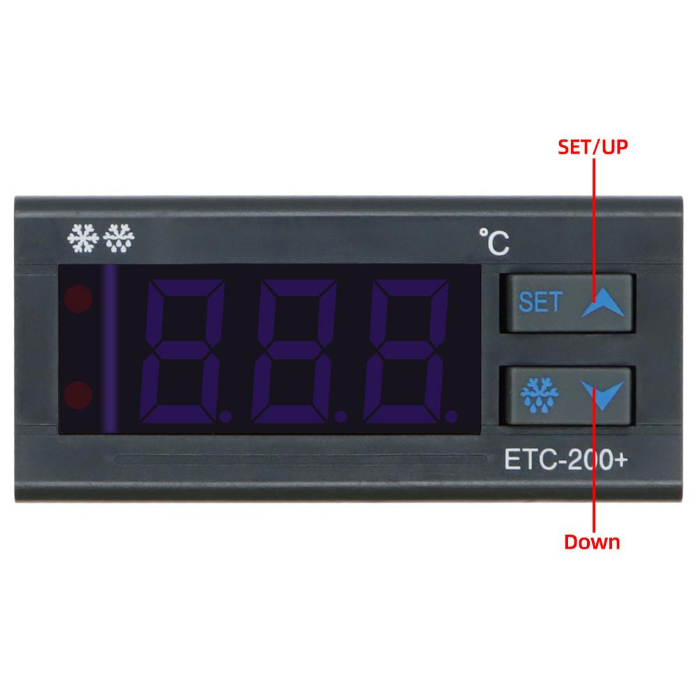 ETC-200+ Digital Thermostat Microcomputer Temperature Controller Refrigeration Heating Controller 220V with Data Reading