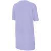 Nike Sportswear Dress Solid Color Embroidered Small Logo Casual Sports Knit Short Sleeve Dress Women dresses Dopamine-Purple CJ2243-569