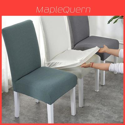 Soft Polar Fleece Chair Cover With Elastic Spandex For Dining Kitchen Stretch
