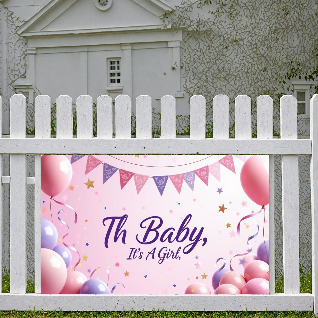 Vibrant Baby Shower Wall Background Banner for Baby Shower Family gathering Friends event