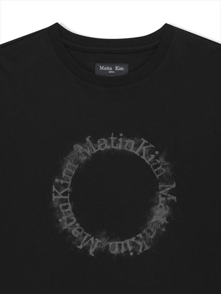 [Matinkim] Circle Logo Top for Men In Black