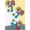 Diy Detachable Engineering Vehicle Toy Set For Boys With Five Colorful Transforming Robots
