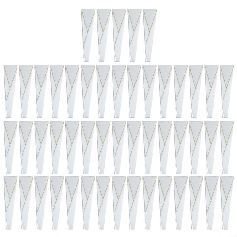 

50PCS Stylish and Practical Rose Flower Gift Bags Single Flower Sleeves for Flower Shops, Florists, and Gifting X3UC білий