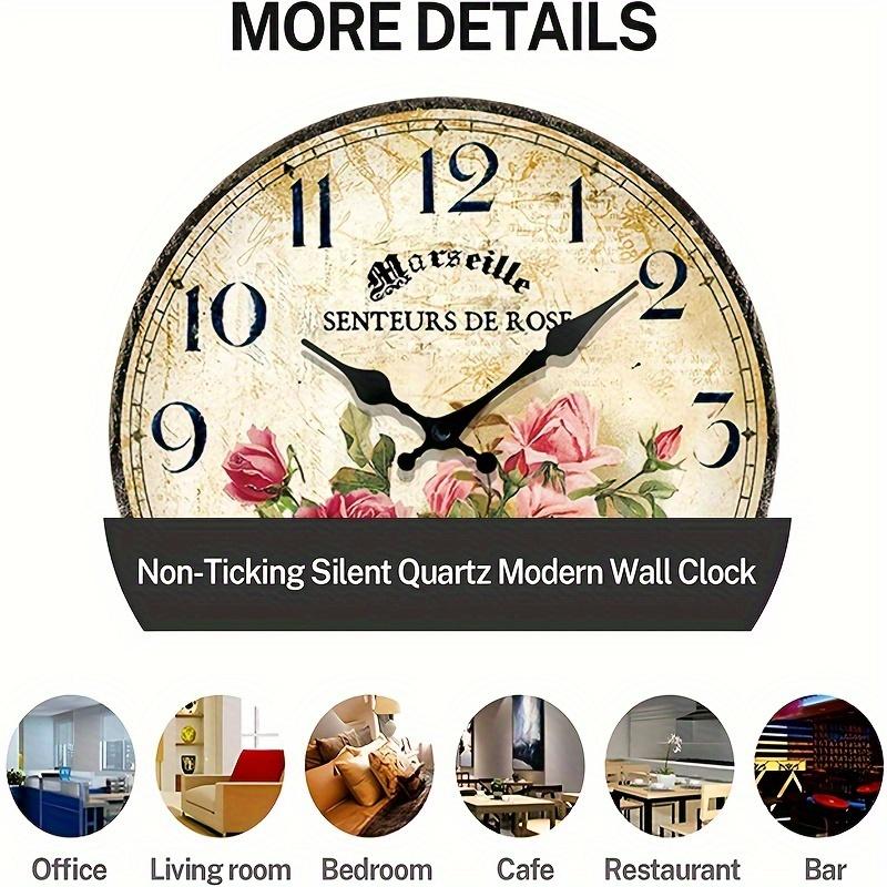 Produkt geeignet für 11 Programme, Dekorative Hängeuhr in Antikrosa, Sehr geeignet für Heimdekoration und Geschenkzubehör zum Muttertag