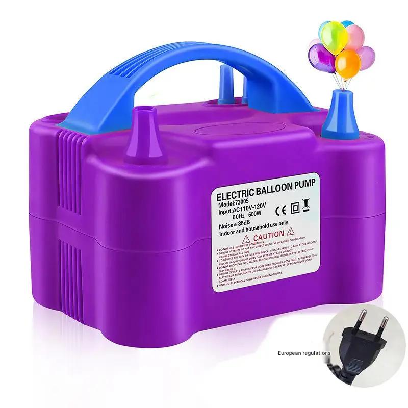 AC dual hole balloon blowing pump, portable birthday party and holiday banquet balloon accessories, electric air blowing pump