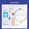 Children's Tie-Dye Embroidery Kit: Bamboo Hoop, Blue Wall Pendant
