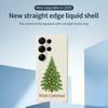 For Samsung Galaxy S25 Ultra Case Christmas Tree Pattern Printing Straight Edge TPU Phone Back Cover