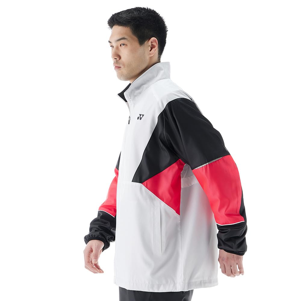 Yonex Wind Warmer Shirt with Uni-Lined Lining, White/Pink (062)