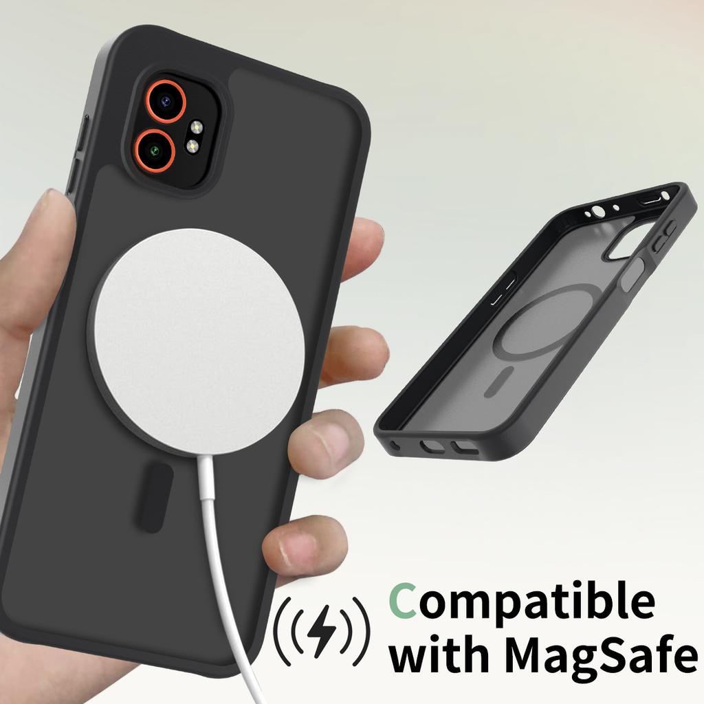 Skin Feel Shield Magnetic Case For Samsung Galaxy XCover7 Pro Magsafe Wireless Charging TPU Frame Hard Plastic Phone Cover