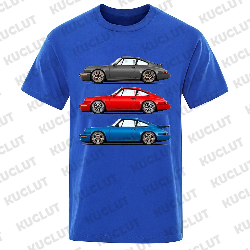 Car Racing Classic Graphic T Shirts Short Sleeve Fashion T-shirt Oversize Tops Summer Harajuku Streetwear Men's Street Clothing