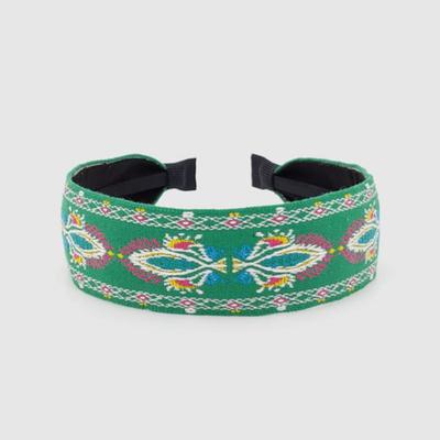 LALA Imported Lace Ethnic Hairband P-GREEN