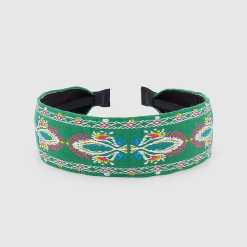 

LALA Импортное кружево Этническая повязка для волос P-ЗЕЛЕНЫЙ FREE