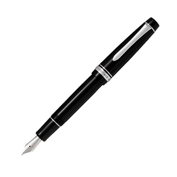 

Перьевая ручка Pilot Custom Heritage 912 чорна MS vertical horizontal and thin