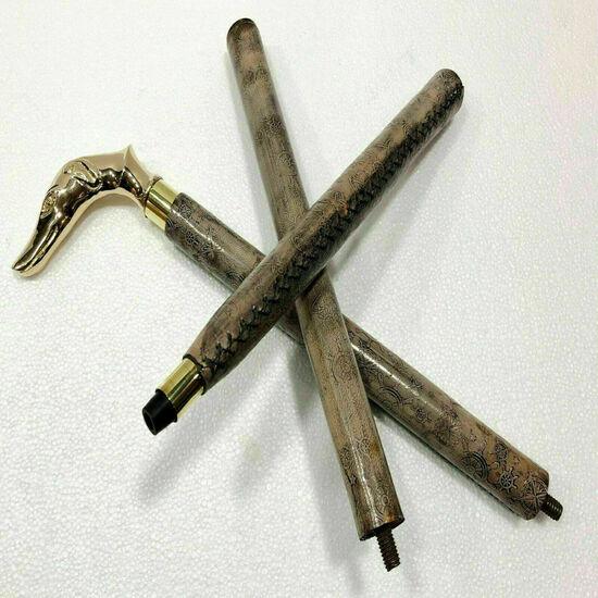 

Антикварный стиль Викторианский Винтажный Дизайнерская Латунная Ручка Трость Деревянная Трость M аэро