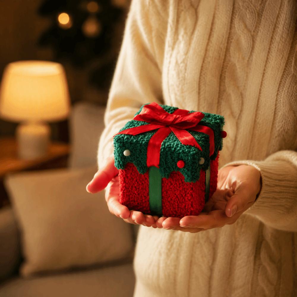 Velvet Plush Christmas Gift Box Thickened Gift Wrapping Supply New Gift Packaging Box Holiday
