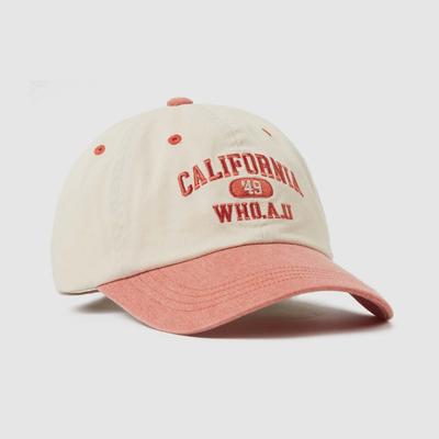 Whoau Pigment-Waschfarbe Colorblock Baseballkappe / WHACE2332A