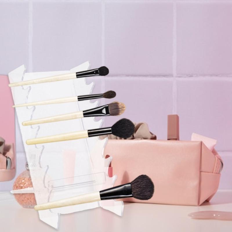 Clear Acrylic Pen Storage Stand Multi Layer Detachable 6 Layer Makeup Brushes Organizer for Home and Office Use