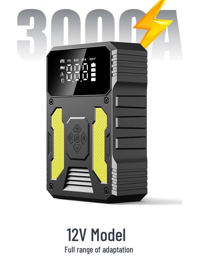 Portable Mini Air Pump & Car Emergency Jump Starter Power Bank