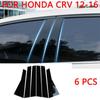 6 Pcs Car Glossy Piano Black Pillar Posts Window Door Moulding Trims Cover for Honda CRV 2012 2013 2014 2015 2016 Accessories