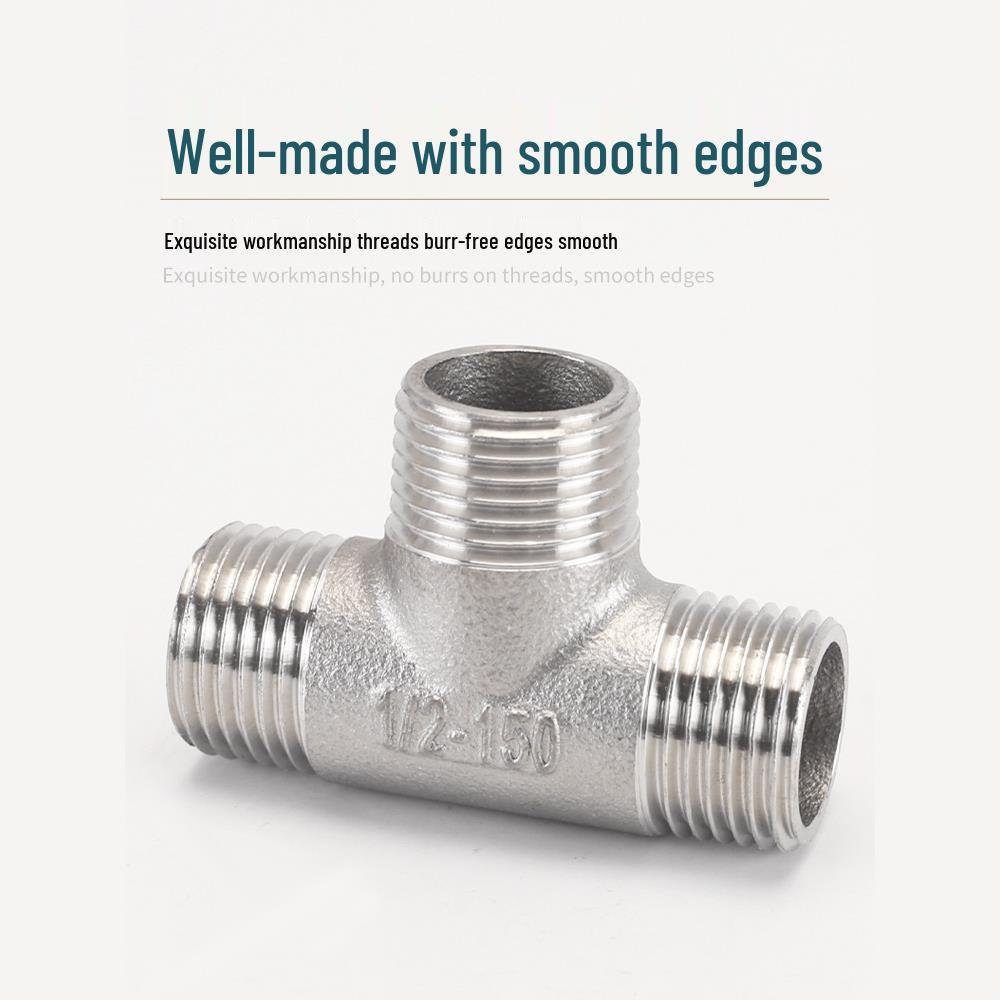 DN15 Tee Diverter: Copper/Stainless Steel, Internal/External Thread, One-In-Two-Out Water Pipe Connector