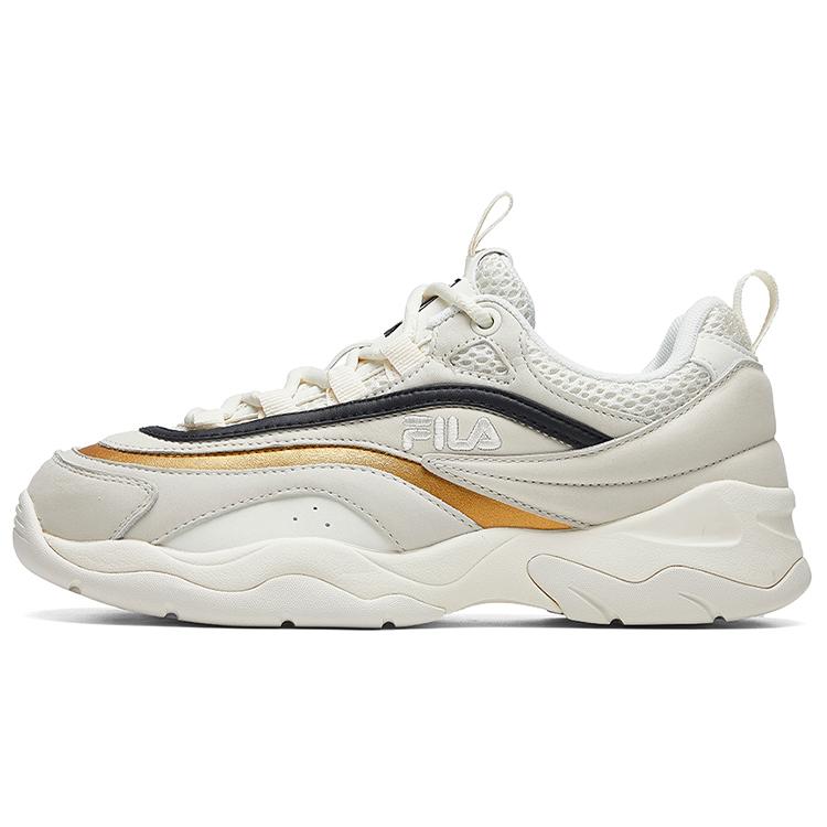 FILA Ray Vntg Low Running Shoes Gs White/Gold Women s F12W011104FWD 38