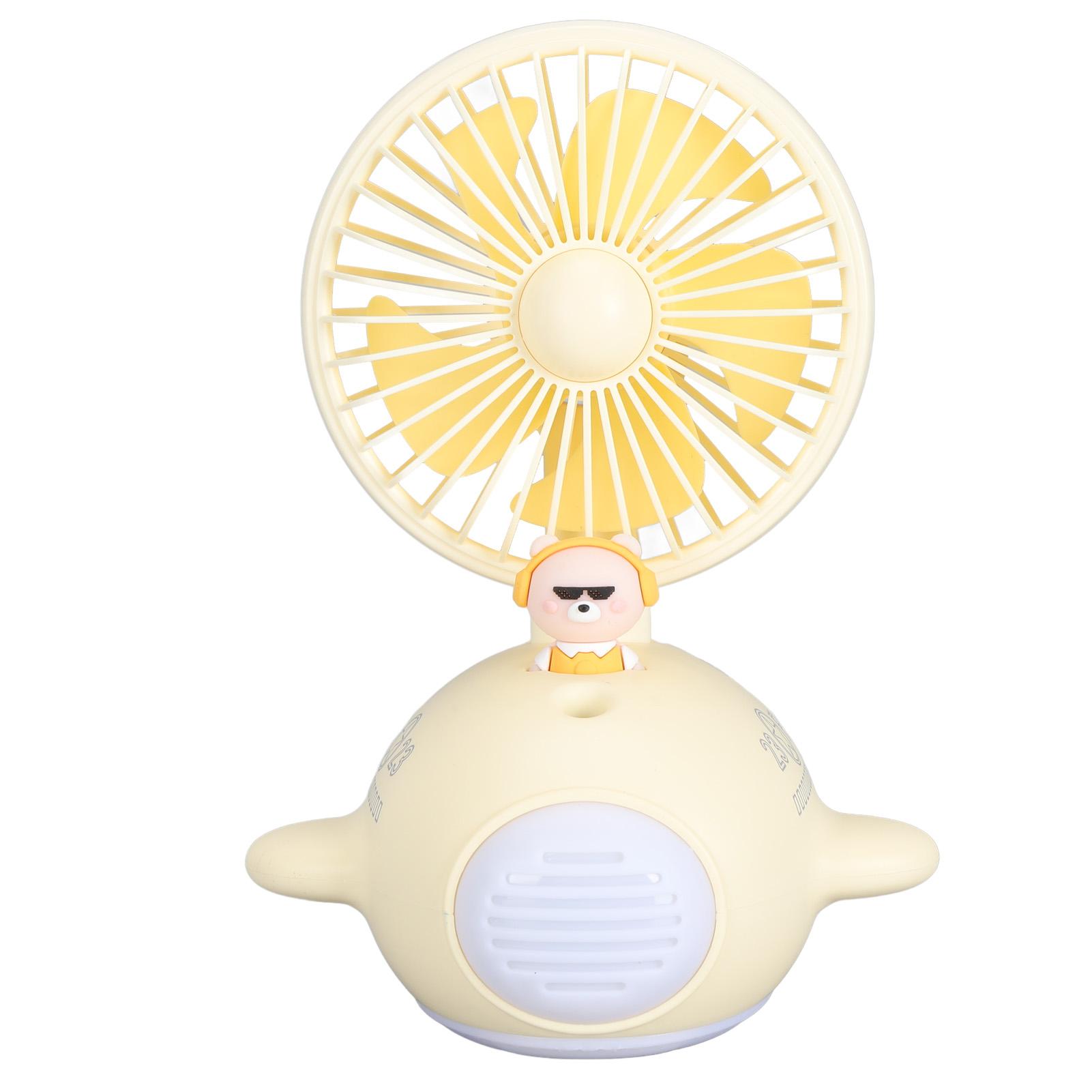 

Настольный вентилятор охлаждения с функцией тумана USB-перезаряжаемый вентилятор портативный небольшой вентилятор для тумана для дома жёлтый