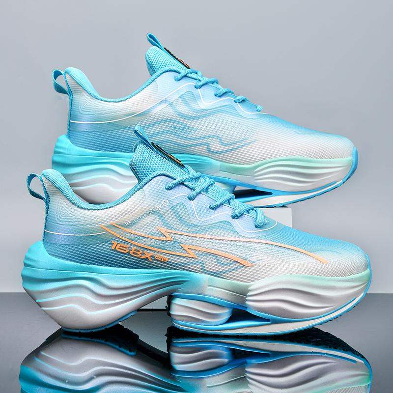 Nowe Męskie Sneakersy Komfortowe Antypoślizgowe Ultralekkie Buty do Biegania na Zewnątrz Gruba Podeszwa Odporne na Ścieranie Amortyzujące Buty Treningowe