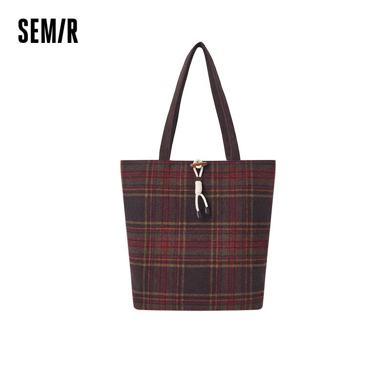 Клетчатая сумка-тоут Semir Large