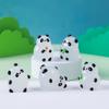 6Pcs/set Micro Landscape Luminous Panda Miniatures Glow In the Dark Ornaments Fairy Garden Decoration