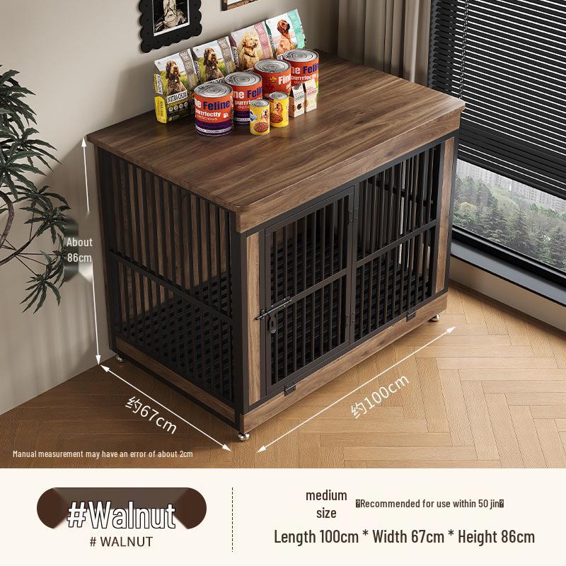 Wooden Dog Crate Villa with Toilet - Stylish Furniture for Small, Medium, Large Dogs