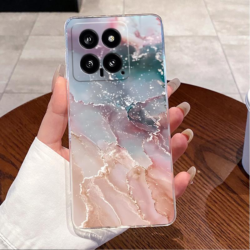 For Xiaomi Mi 14 / 14 Pro Clear Case Luxury Cute Love Rabbit Funny Ultra Slim TPU Silicone Soft Back Cover For Mi14 14Pro Casing