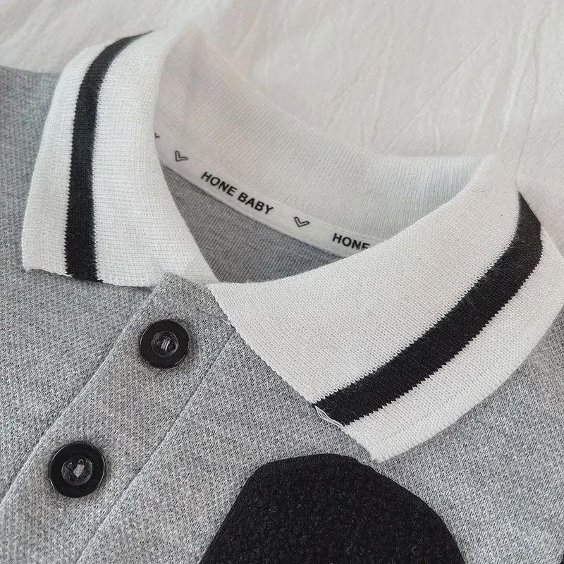 Korean Style Boys' Polo Shirt Summer Suit – New Trendy, Slim Fit, Short-Sleeved Casual Sportswear.