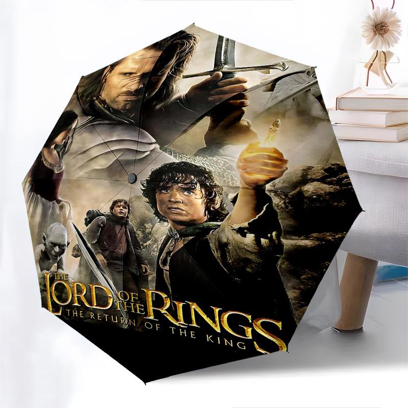 1pc Lord of the Rings Return of the King Automatic Folding Umbrella - Compact 8-Rib Design, Durable Plastic & Iron1217L