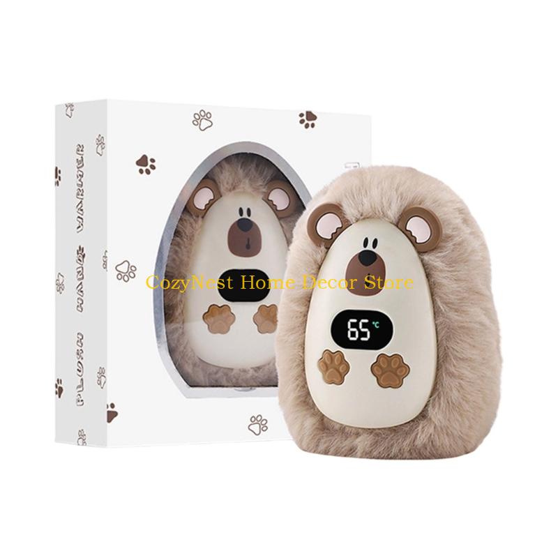 92MF Cartoon Plush Hand Warmer Electric Warmer with 3 Heat Level Fast Heating Device
