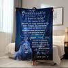 1Pc Grandpa Grandma Inspirational Quote Envelope Blanket For Granddaughter, Suitable For Sofas And Thanksgiving Gift Covers,