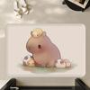 Cute Capybara Pattern Door Mat Polyester Kitchen Entryway Rug Bathroom Bedroom Entrance Doormat Indoor Outdoor Home Carpet