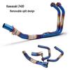 Motorcycle Moped Exhaust Front Section for Z400 - Easy Non-Destructive Installation