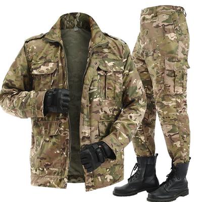 Men's Spring and Summer Soft and Thin Outdoor Suit Black Pattern Wear-resistant Overalls Labor Insurance Clothes