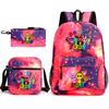 Rhythm Box Spiel Merchandise Schultasche Sprunki Cartoon Sternenhimmel Rucksack Umhängetasche Dreiteiliges Set