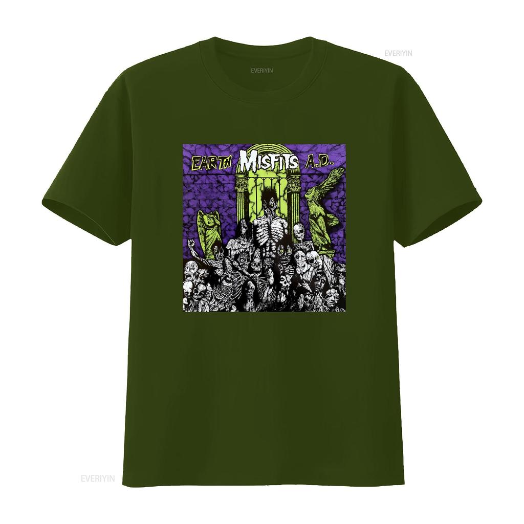 Misfits Earth AD Mens Punk Rock Band Album Concert Tour Merch T Shirt vintage Washed streetwear Stylish graphic Slightly