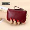 Women's 2026 Chic Genuine Leather Keychain Wallet Coin Purse