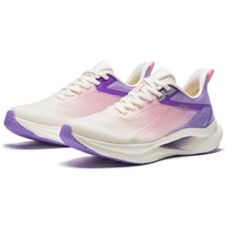 Anta Wind Control Shock Absorbing Lightweight Breathable Low Top Running Shoes Women Sneaker White Light-Blue 922425506-4