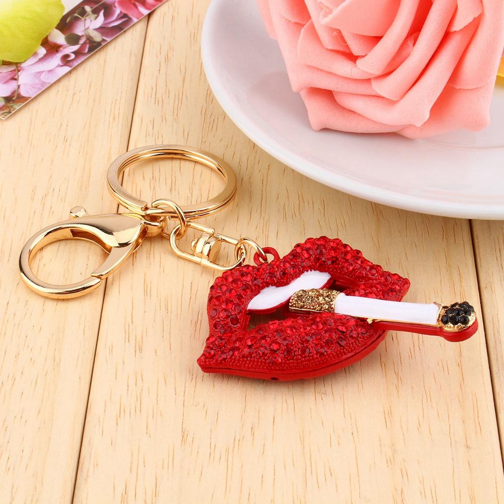 Keychain, Red Keychain, Fashionable Alloy Pendant, Unique Gifts for Women, Eye-catching Design, Suitable for Keys, Wallets, Handbags