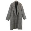 Made In Japan Wool Staggered Pattern Coat S Black Series Women Used