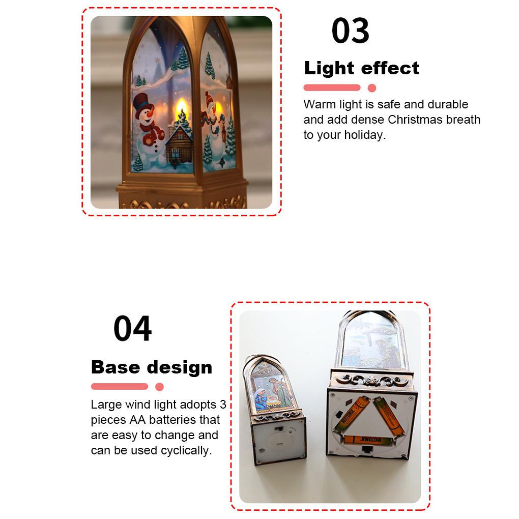 Santa Claus Snowman Lantern Light Merry Christmas Decor For Home Christmas Tree Ornament Xmas Gifts Navidad 2021 New Year 2022