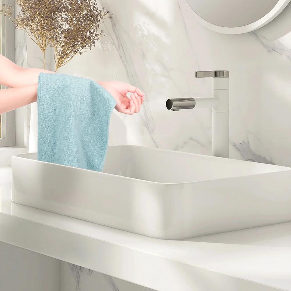 Cotton Hand Towels Set Soft Low Lint Quick Drying Durable Bath Towels Multiuse Home Spa 2 Pcs